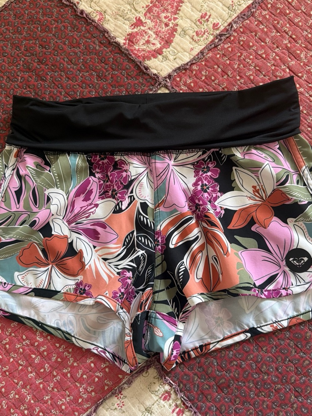 Roxy fold over  broad swim shorts